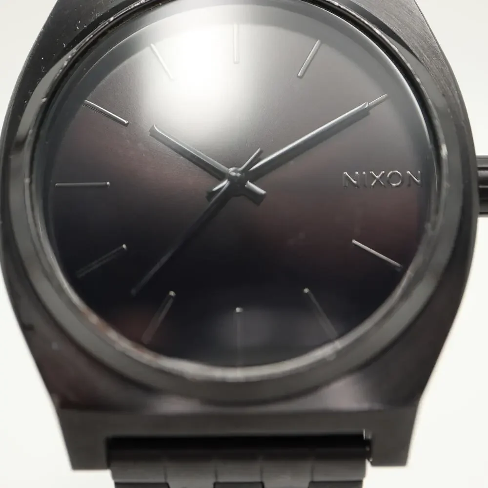 Nixon The Time Teller All Black Stealth 38mm Watch Stainless Steel w New Battery